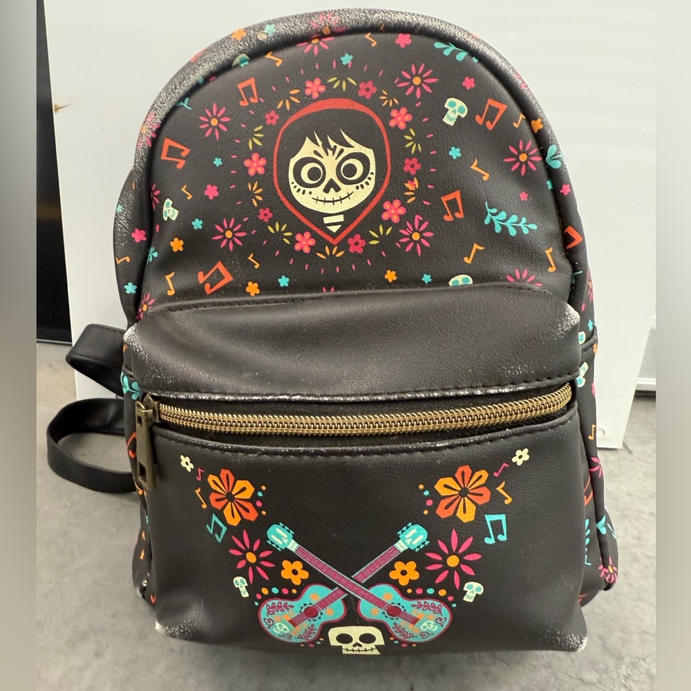 Loungefly Black Multicolor Floral Backpack